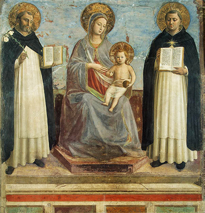 Madonna and Child with St Dominic and St Thomas Aquinas Fra Angelico